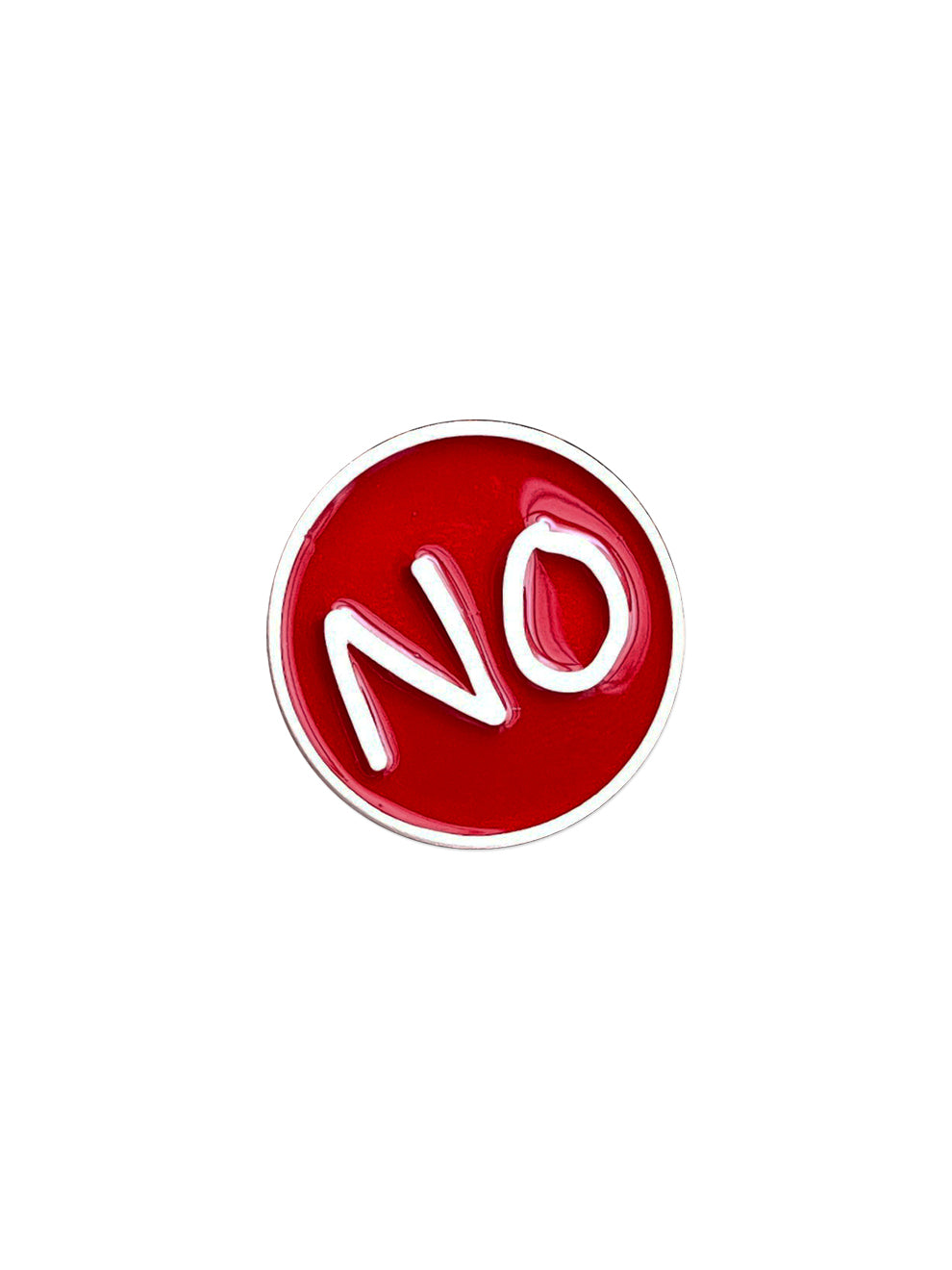 NO Enamel Pin Badge